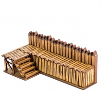 Wheat Record Warhammer pp 28mm 1:56 Wooden Scene Straight Long Fence 6 Inch