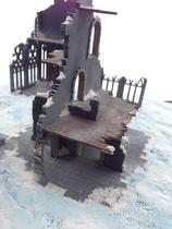 Little Maizi Record Warhammer Chess Running Group DND Wooden Scene Gothic Ruins B