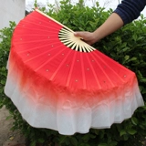 Настоящий вентилятор шелкового танца двойной градиент удлиненный национальный ройный драконский король Джайаоооооу Янге Осенний вода Длинная танцевальная фанат шелк шелк