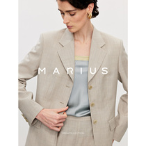 MARIUS) Princess Kate Italian MARZOTTO wide version blazer and trousers two-piece suit