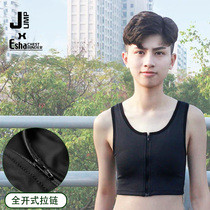 Taiwan Esha JUMP short version of the corset handsome t summer big chest is small and seamless comfortable vest underwear-zipper