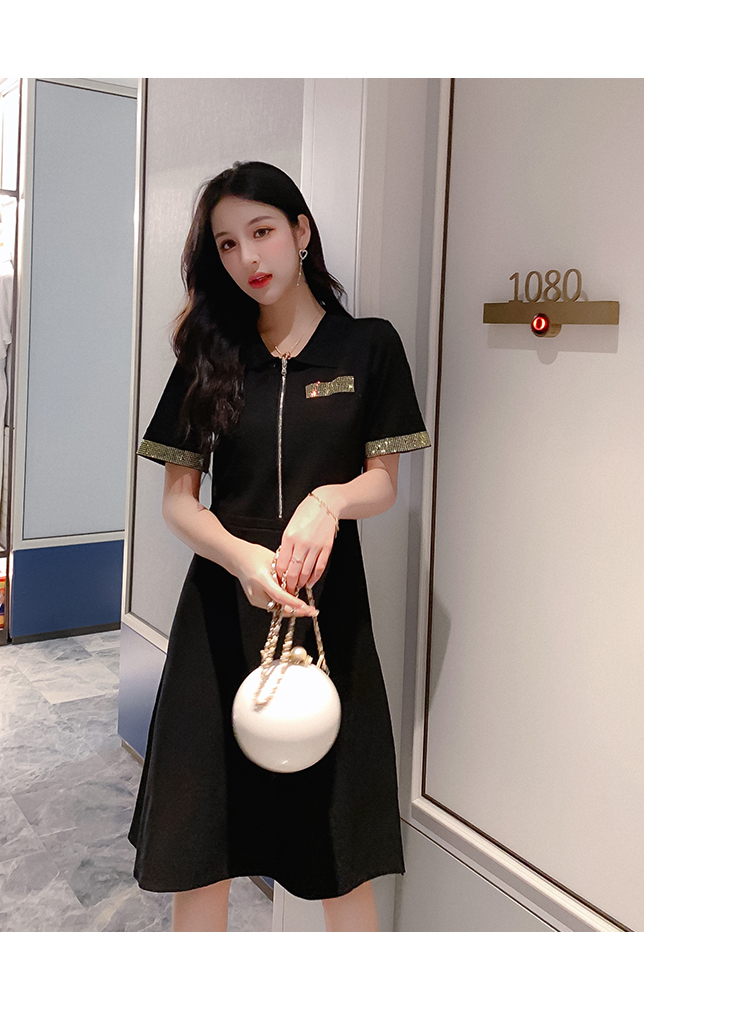 VK旗艦店 韓系時尚針織拚色短袖洋裝