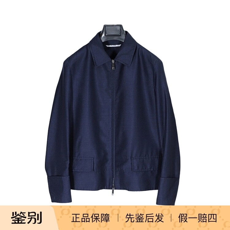 Valentino 15Ss Show Style Spring and Summer Breathable Navy Blue Simple Silhouette Mohair Jacket It44