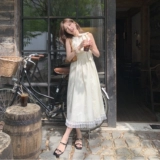 Длинный жилет с бантиком, летнее платье, юбка, в корейском стиле