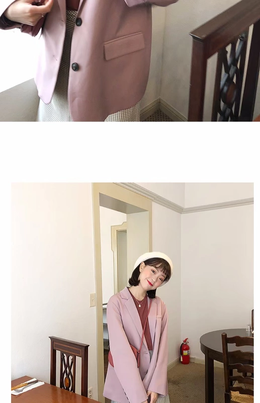 Giảm giá 50% 2018 mới blazer Hàn Quốc khí chất retro lỏng lẻo tay áo cardigan dài tay