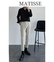 2021 Autumn New Korean trend Korean version of East Gate handsome English style men slim casual pants men