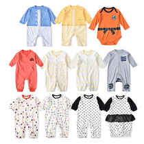 Export single baby pure cotton climbing clothes baby long sleeve one-piece clothes Harvest Four Seasons 0-2-year-old climbing confluence clear cabin