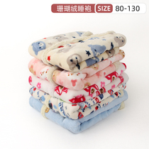 Winter baby thickened Machia sleeping robe with velvety children Warm Big Horse Chia Children Home Kan Shoulder West Pine W Original D