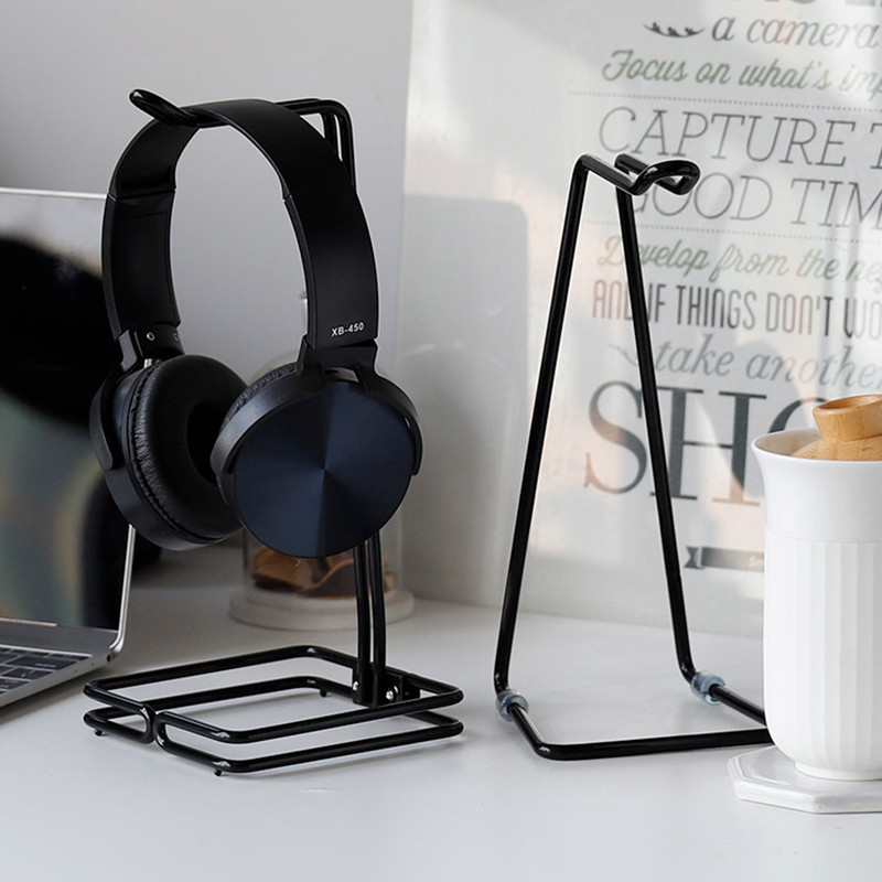 Wearing headphone rack iron art metal exhibition rack ear wheat bracket computer earmmy bracket web café