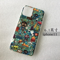 Apply Apple iphone11 mobile phone shell Tidal Painted Shell Full Bag soft cover Apple 11 protective sleeve anti-fall shell cartoon
