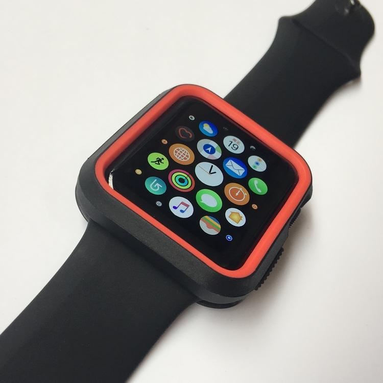 Suitable for sports watch4 drop-proof protective case Apple S5 watch case watch3 2 silicone case two-color case 5th generation