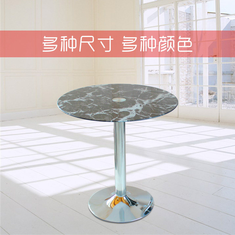 Fashion Exhibition to negotiate table tempered glass round table tea several corners of dining table cafe table coffee table small round table