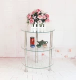 Современный и минималистичный маленький круглый стеклянный диван для спальни