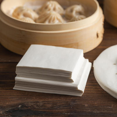 100 sheets of steaming paper, disposable paper pads for household steamed buns, dumplings and green rice balls baking, non-stick steaming oil paper, steaming cloth
