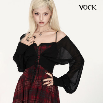 Vock ເປັນຮູບແບບວັນພັກທີ່ເປັນເອກະລັກ, ຜ່ອນຄາຍແລະຫຼາກຫຼາຍຊະນິດ, ມີເນື້ອຫນັງ, ມີເນື້ອຫນັງ, ແອວ slimming blouse ປ້ອງກັນແສງແດດ.