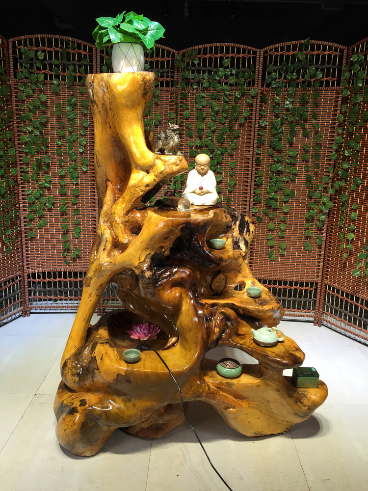 Vàng tự nhiên nanmu chạm khắc cổ kệ gỗ rắn toàn cây gốc cây bonsai lưu trữ hoa khung phòng khách ban công trang trí - Các món ăn khao khát gốc 	bộ bàn ghế gốc cây nguyên khối