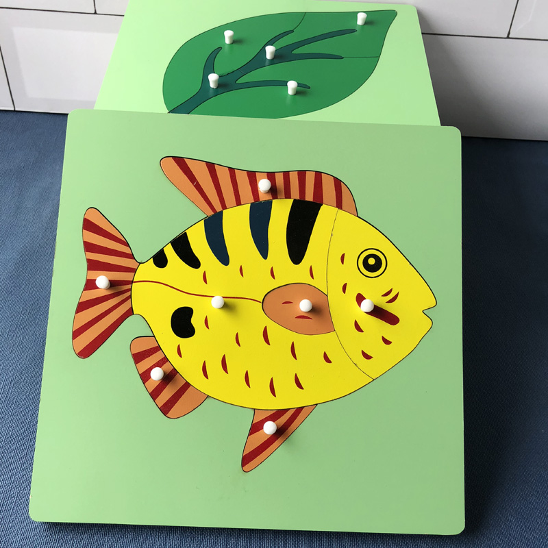 Montessori plant panel plate toys for children's children's teaching tools 3 - 5 years old baby puzzle