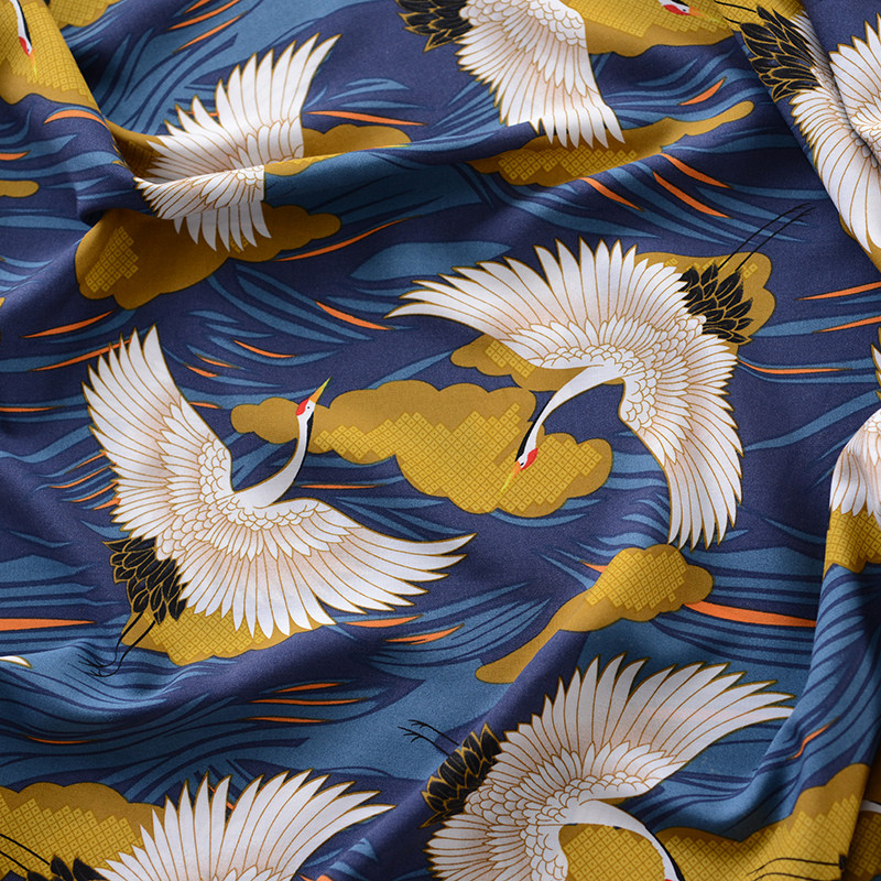 Artificial cotton fabric high - end clothing cartoon silk clothing fabric cotton cloth pajamas summer diy Xianhe cotton cloth