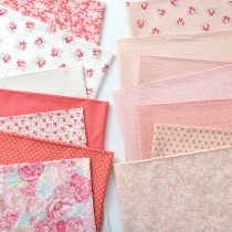 Pure Cotton Cloth Plant Fields Garden Children Parquet Clothing Red White Pink Full Cotton Fabric Cotton Fabric Cotton red Garden