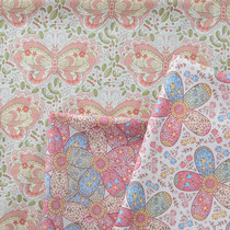 60 pure cotton digital printed fabric summer soft sunscreen handmade skirt shirt doll cotton butterfly garden