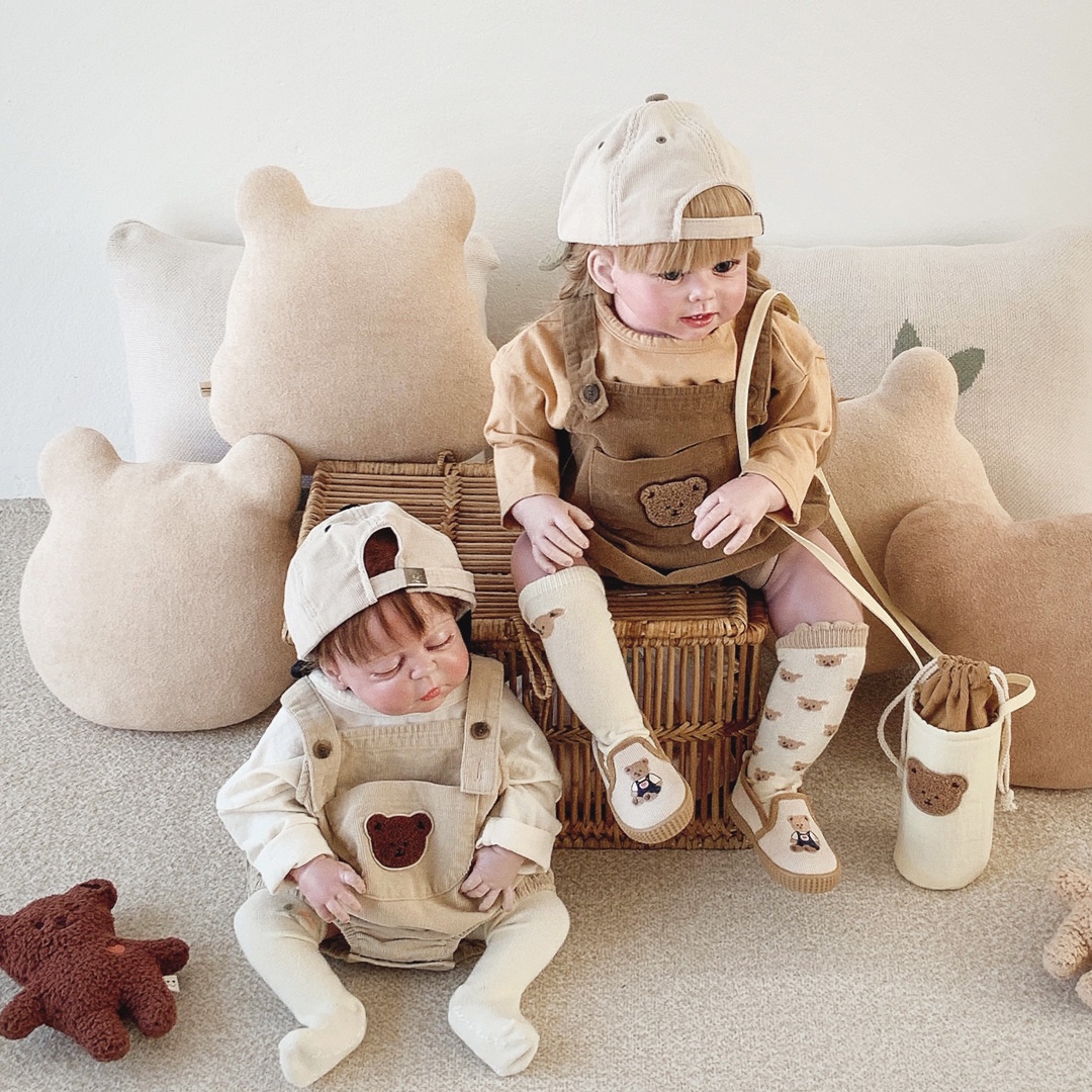 South Korea Dottodot spring and autumn sling baby children's jumpsuit baby triangle romper sleeveless bag fart