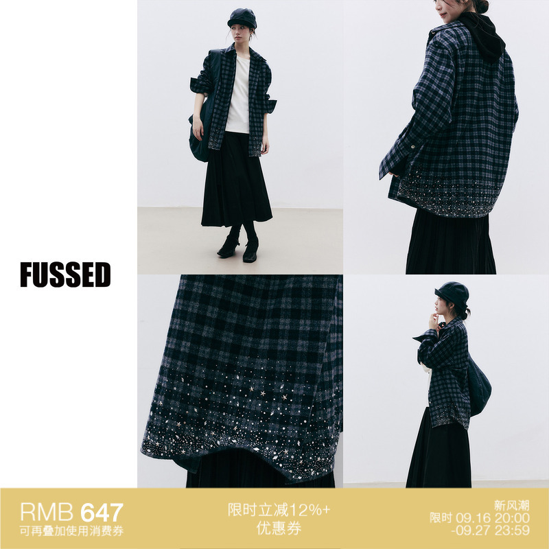 Fussed London Raindrops_Fantasy, Rationality, and Rebellion Interwoven_Oversized Scottish Plaid Wool Shirt Fussed London Raindrops_Fantasy, Rationality, and Rebellion Interwoven_Oversized Scottish Plaid Wool Shirt
