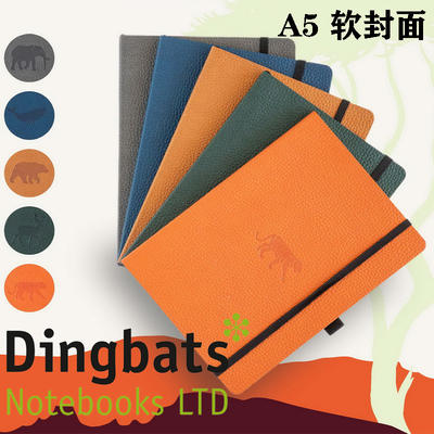 Original British Dingbats soft cover A5 imported eco-friendly notebook, student office planner, bullet diary