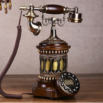 New fashion solid wood creativity Antique European retro telephone household seat telephone cabinet telephone