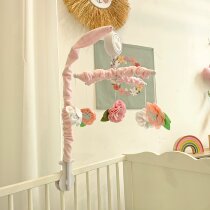 Baby rattle 0-6 months soothing bed bell newborn rotating music flower bed bell puzzle pendant rotating rocker