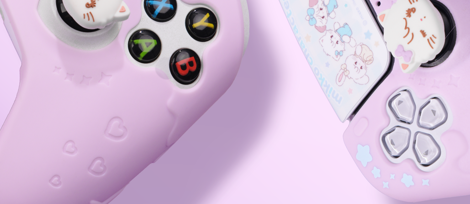 Рукав силиконовые ручки 极想ps5手柄套xbox游戏手柄矽胶保护壳卡通可爱软壳防摔mikko联名