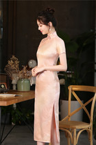 Japanese medieval silk cheongsam handmade one-piece traditional cheongsam special treatment