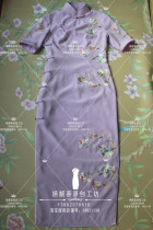  Spring and summer thin fairy fan embroidered modified Chinese cheongsam holiday dress