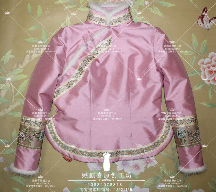 Autumn and winter thickened Cheongsam single coat Cotton coat jacket Short cotton coat New Year's Coat Modified Cheongsam custom silk double palace