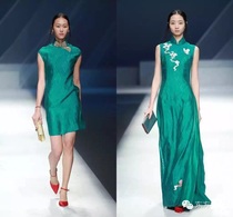 Spring and summer heavy silk intangible cultural heritage flower Luo Republic of China style improved Chinese cheongsam dress