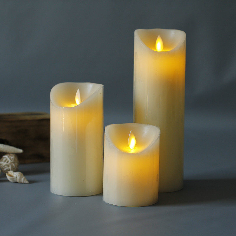 Candle swaying wave mouth LED electronic candle Anti-true paraffin battery candle Wedding club decoration candle