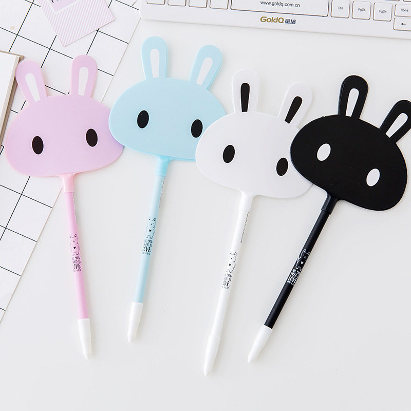 Cartoon Creativity Cute Cute Cute Rabbit Jelly Styling Fan Signature Stroke pen Water-based Pen Elementary School Student Prize Gift