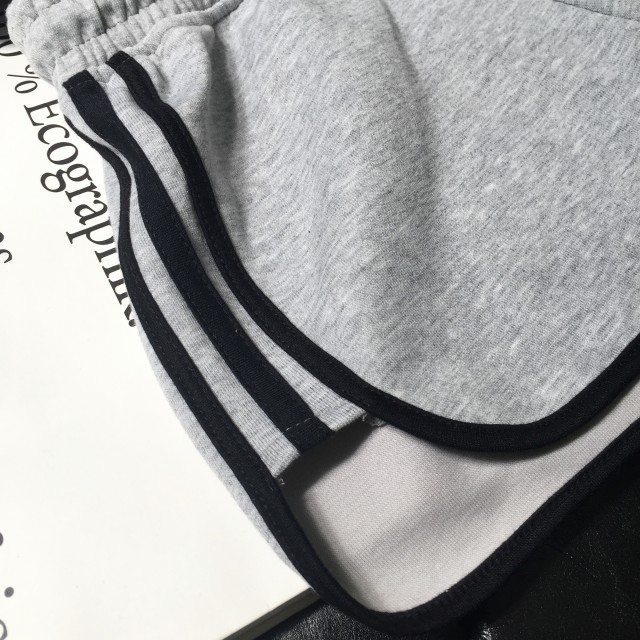 Mới in chữ terry cotton thun eo dây rút thể thao giản dị hoang dã quần short mỏng quần nóng nữ triều quần short da nữ cá tính