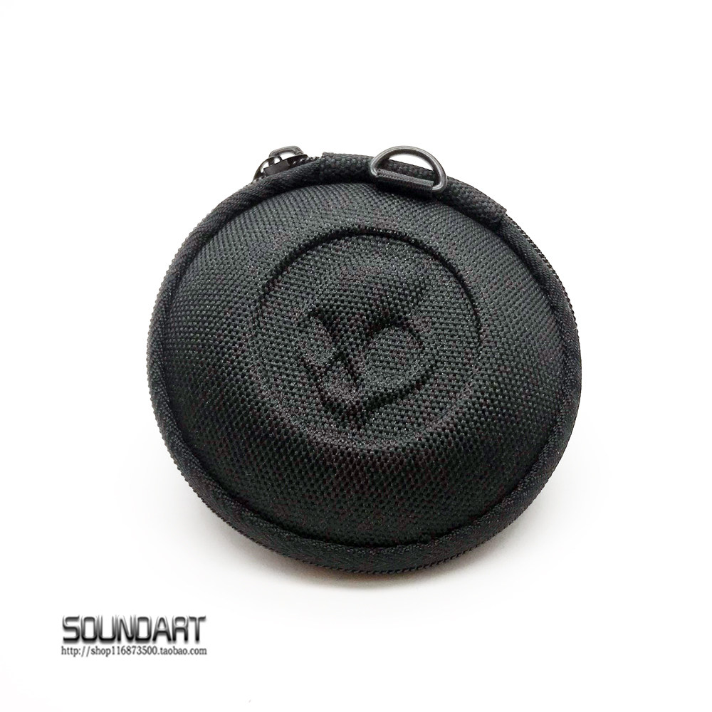 Skull headphone bag storage bag data cable protection headphone protective cover headphone box mesh material small portable bag