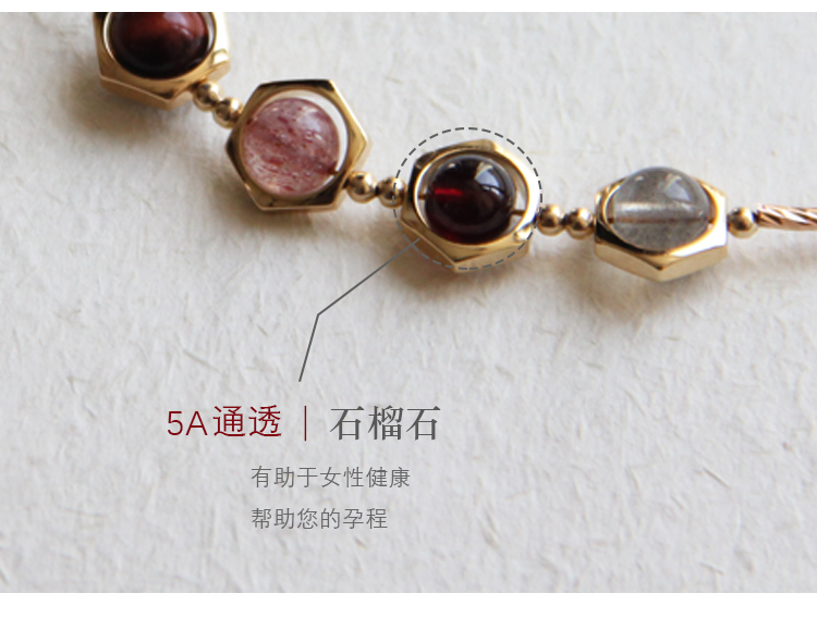 拂 莲 garnet vòng chân nữ Duobao pha lê vàng hồng mắt cá chân chuỗi chân nữ ban đầu đơn giản vòng chân lắc chân nữ nhật bản