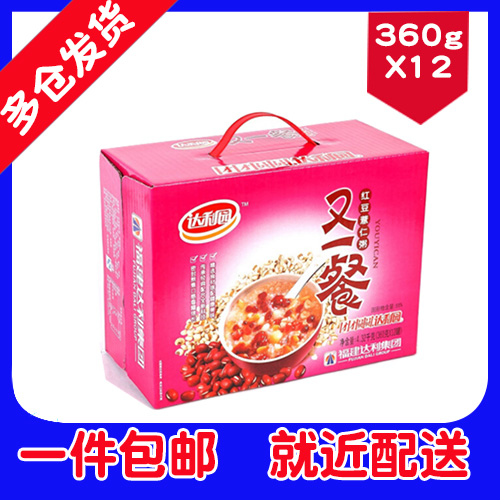 Daliyuan another meal of red bean barley porridge 360g * 12 cans of convenience food Eight Treasures Porridge
