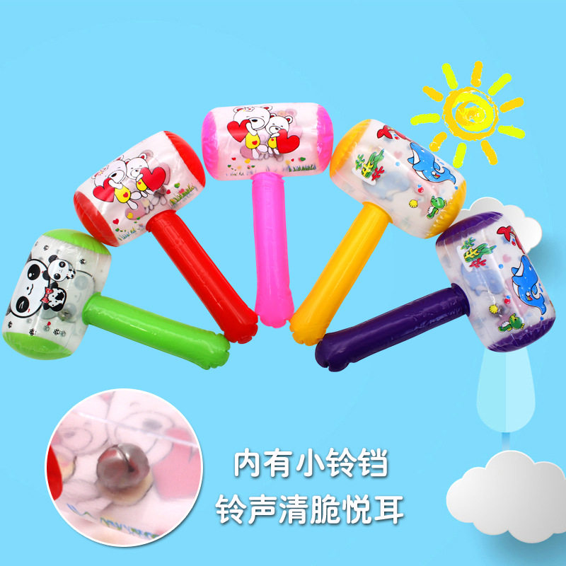 Baby rattle toy children inflatable small hammer baby inflatable hammer knead will ring with bell inflatable toy