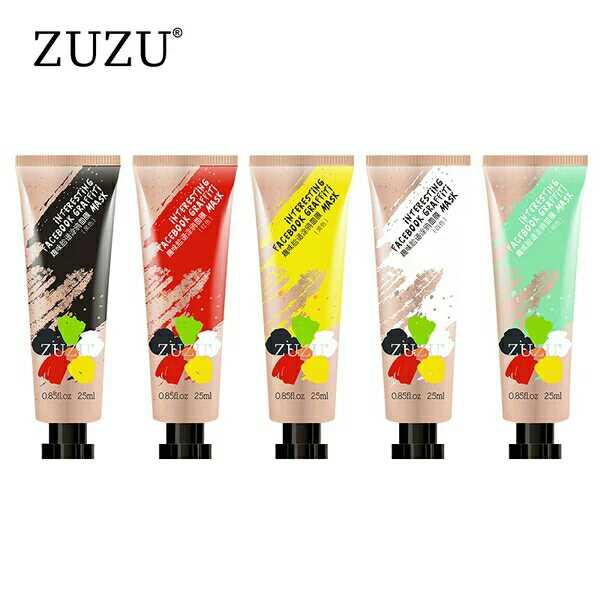 Chính hãng zuzu mặt nạ graffiti mới dưỡng ẩm 5 màu mặt nạ đùn màu nước đầy đủ - Mặt nạ collagen viên uống