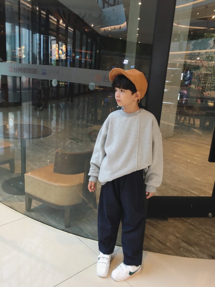 Clearance non-returnable boys cashmere sweater Tide children's clothing Children's thickened warm tops in the big children's Foreign school winter clothes