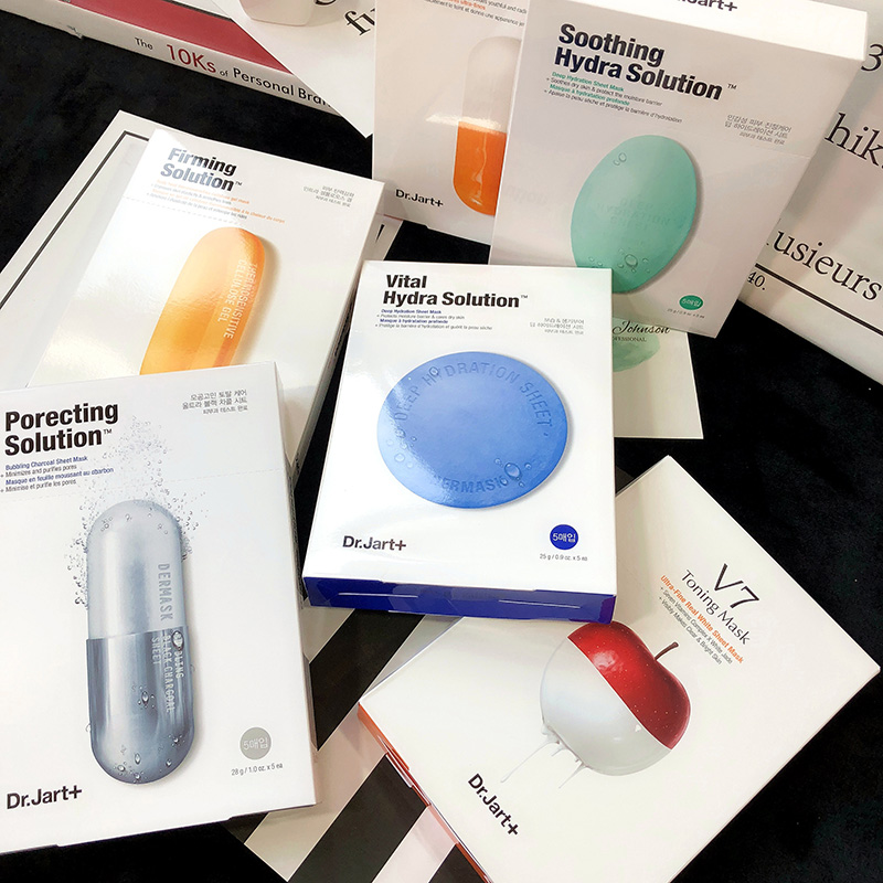 Hàn Quốc Drjart tijia Ting viên thuốc mặt nạ bong bóng màu đen hydrating sạch 5 miếng Phiên bản truy cập dòng quốc gia đích thực mặt nạ than tre