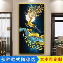 Wall paper Self-adhesive Xuan Guan Corridor Wall Paste Painting Custom Mural Aisle Decoration Prospectus moose Deer Sticker Painting Wall Stickers Whole