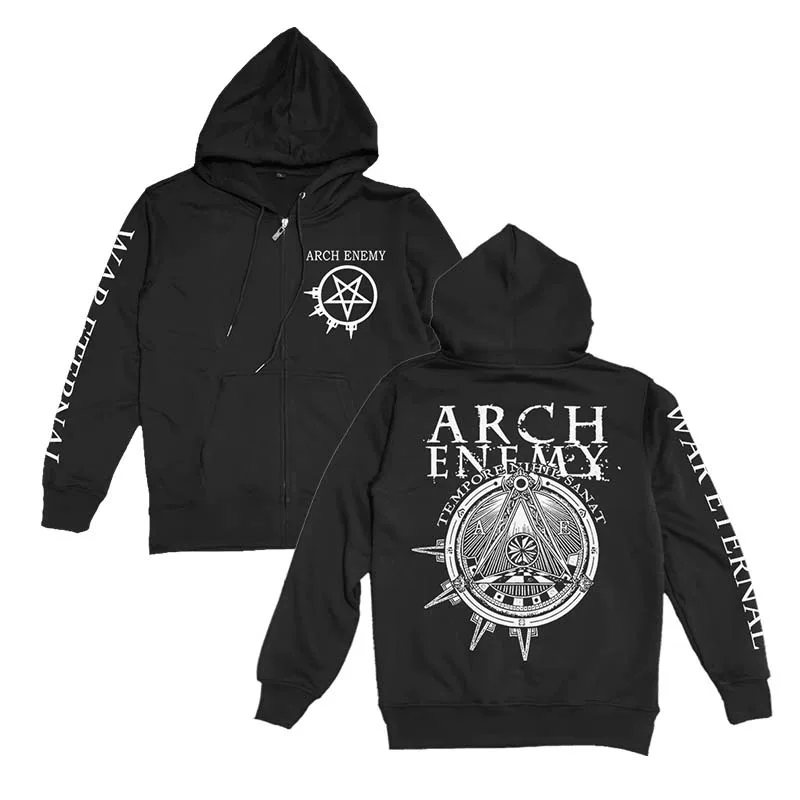 Пошло превью: Arch Enemy's arch enemy death metal band WAR ETERNAL autumn and winter men's and women's zip-up sweatshirt jacket
