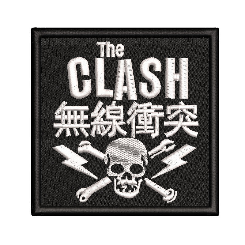 товар из китая the clash英国摇滚朋克乐队周边衣贴补丁布贴布标patch可定制