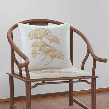 Modern chinese light luxury style cotton and linen seat cushions and backrests, high-end cafe tea and dining chair cushions, luohan bed bay window sill cushions