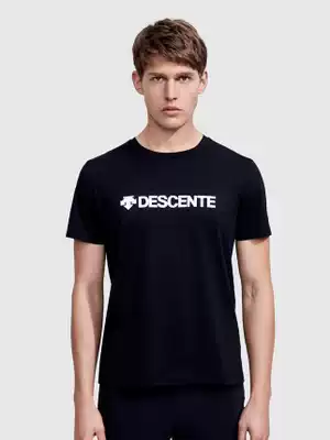 DESCENTE Disante 2021 Men and Women's Same Couple TOUGH Sports Print Quick Dry Knitted Short Sleeve T-shirt