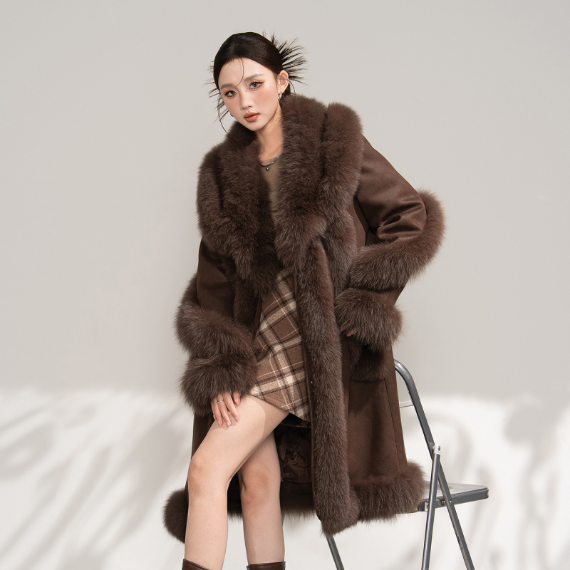 Fox Fur and Goose down Parka 2025 New Style Fur-Integrated Elegant Mid-Length down Coat Jacket Fox Fur and Goose down Parka 2025 New Style Fur-Integrated Elegant Mid-Length down Coat Jacket